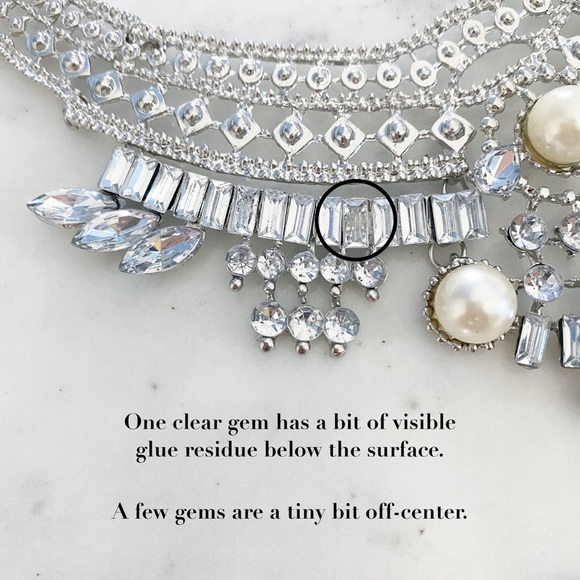 🆑 "Lydia" Necklace || Clear Crystal Pearl - Picture 5 of 9